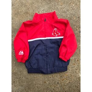 Vintage Boston red socks majestic windbreaker size 12 months.